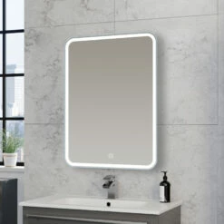 Prestige Alder LED Bathroom Mirror 700mm H X 500mm W -HEATANDPLUMB Sales prestige alder bathroom mirror mir003 2