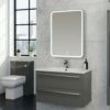 Prestige Alder LED Bathroom Mirror 800mm H X 600mm W -HEATANDPLUMB Sales prestige alder bathroom mirror mir004 2 1