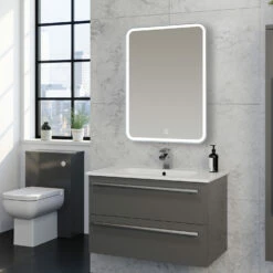 Prestige Alder LED Bathroom Mirror 700mm H X 500mm W -HEATANDPLUMB Sales prestige alder bathroom mirror mir004 2