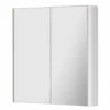 Prestige Arc 2-Door Mirror Bathroom Cabinet 600mm H X 500mm W - Gloss White 1 Prestige Arc 2-Door Mirror Bathroom Cabinet 600mm H X 500mm W - Gloss White -HEATANDPLUMB Sales prestige arc bathroom cabinet arc500mir w 1