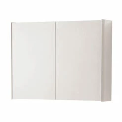 Prestige Arc 2-Door Mirror Bathroom Cabinet 600mm H X 800mm W - Matt Cashmere
