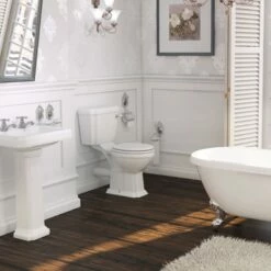 Prestige Astley Basin With Full Pedestal 600mm Wide 2 Tap Hole