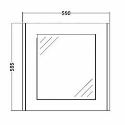 Prestige Astley Mirror Cabinet 600mm Wide - Matt White