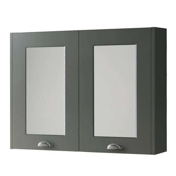 Prestige Astley Mirror Cabinet 800mm Wide - Matt Grey 4 Prestige Astley Mirror Cabinet 800mm Wide - Matt Grey - Image 2