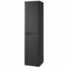 Prestige Arc Wall Hung 2-Door Tall Storage Unit 350mm Wide X 330mm Deep - Matt Graphite -HEATANDPLUMB Sales prestige bathroom furniture klarwtsu350 1