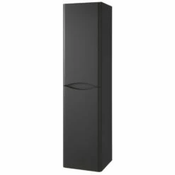 Prestige Arc Wall Hung 2-Door Tall Storage Unit 350mm Wide X 330mm Deep - Matt Graphite