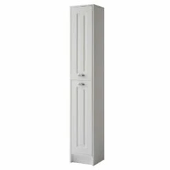 Prestige Astley Floor Standing 2-Door Side Tall Unit 300mm Wide - Matt White