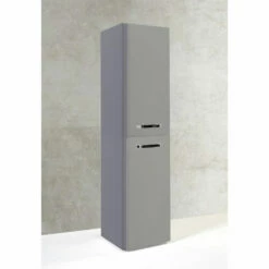 Prestige Options Wall Mounted Tall Storage Unit 350mm Wide Basalt Grey
