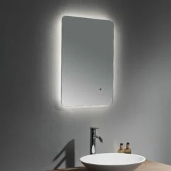 Prestige Calcot Infra-Red Rounded Edges Bathroom Mirror 500mm H X 700mm W -HEATANDPLUMB Sales prestige calcot bathroom mirror ca5070 3 1