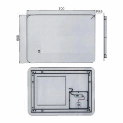 Prestige Calcot Infra-Red Rounded Edges Bathroom Mirror 500mm H X 700mm W -HEATANDPLUMB Sales prestige calcot bathroom mirror ca5070 6
