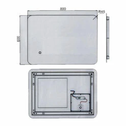 Prestige Calcot Infra-Red Rounded Edges Bathroom Mirror 600mm H X 800mm W -HEATANDPLUMB Sales prestige calcot bathroom mirror ca6080