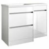 Prestige City Left Handed 2-Drawer Combination Unit With L Shape Basin 1100mm Wide - White 2 Prestige City Left Handed 2-Drawer Combination Unit With L Shape Basin 1100mm Wide - White -HEATANDPLUMB Sales prestige city bathroom furniture klpk4174
