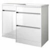 Prestige City Right Handed 2-Drawer Combination Unit With L Shape Basin 1100mm Wide - White 1 Prestige City Right Handed 2-Drawer Combination Unit With L Shape Basin 1100mm Wide - White -HEATANDPLUMB Sales prestige city bathroom furniture klpk4175