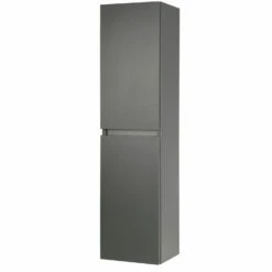 Prestige Kore Wall Hung 2-Door Tall Storage Unit 300mm Wide X 265mm Deep - Matt Dark Grey -HEATANDPLUMB Sales prestige kore bathroom furniture kor300tu g 1