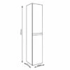 Prestige Kore Wall Hung 2-Door Tall Storage Unit 300mm Wide X 265mm Deep - Matt Dark Grey