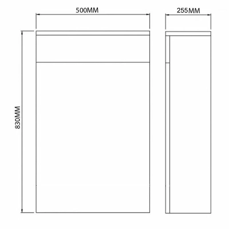 Prestige Kore Back To Wall WC Toilet Unit 500mm Wide - Sonoma Oak 4 Prestige Kore Back To Wall WC Toilet Unit 500mm Wide - Sonoma Oak - Image 2