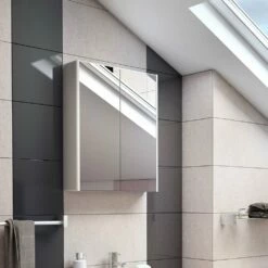 Prestige Options Mirror Cabinet 600mm Wide White 7 Prestige Options Mirror Cabinet 600mm Wide White -HEATANDPLUMB Sales prestige options bathroom cabinet opt600mir w 1