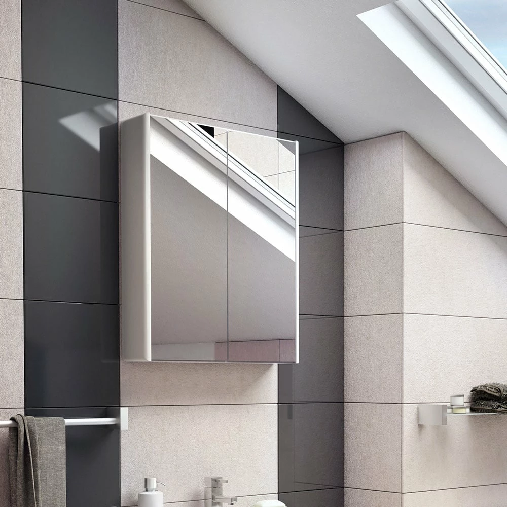 Prestige Options Mirror Cabinet 600mm Wide White 5 Prestige Options Mirror Cabinet 600mm Wide White - Image 3