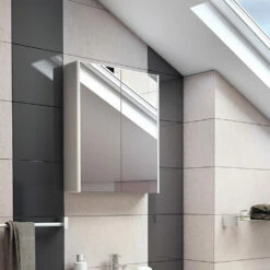 Prestige Options Mirror Cabinet 800mm Wide White -HEATANDPLUMB Sales prestige options bathroom cabinet opt600mir w