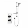Prestige Plan Option 1 Thermostatic Concealed Shower Valve With Adjustable Slide Rail Kit - Chrome 1 Prestige Plan Option 1 Thermostatic Concealed Shower Valve With Adjustable Slide Rail Kit - Chrome -HEATANDPLUMB Sales prestige plan complete mixer shower sho001pl sho080de sho092oe