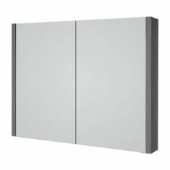 Prestige Purity Mirror Bathroom Cabinet 800mm Wide - Storm Grey Gloss -HEATANDPLUMB Sales prestige purity bathroom cabinet fur098pu 2