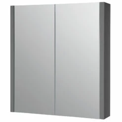 Prestige Purity Mirror Bathroom Cabinet 600mm Wide - Storm Grey Gloss -HEATANDPLUMB Sales prestige purity bathroom cabinet fur114pu 1