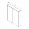 Prestige Purity Mirror Bathroom Cabinet 500mm Wide - Storm Grey Gloss 2 Prestige Purity Mirror Bathroom Cabinet 500mm Wide - Storm Grey Gloss -HEATANDPLUMB Sales prestige purity bathroom cabinet fur118pu