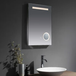 Prestige Sherston LED Bathroom Mirror With Touch Sensor And 3X Magnification 700mm H X 500mm W -HEATANDPLUMB Sales prestige sherston bathroom mirror shm7050 11
