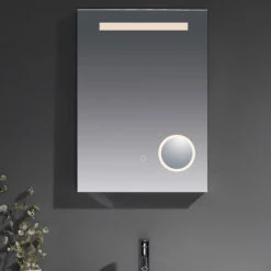 Prestige Sherston LED Bathroom Mirror With Touch Sensor And 3X Magnification 700mm H X 500mm W -HEATANDPLUMB Sales prestige sherston bathroom mirror shm7050