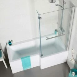 Prestige Tetris L Shaped Shower Bath 1500mm X 700mm/850mm Right Hand 7 Prestige Tetris L Shaped Shower Bath 1500mm X 700mm/850mm Right Hand -HEATANDPLUMB Sales prestige tetris bath bat044te