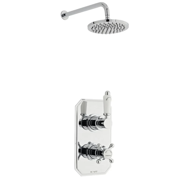Prestige Viktory Thermostatic Dual Concealed Shower With Round Head 3 Prestige Viktory Thermostatic Dual Concealed Shower With Round Head