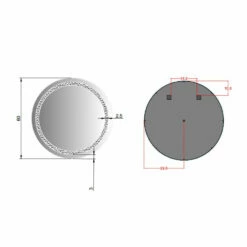 Prestige Vista Circular LED Bathroom Mirror 600mm Diameter -HEATANDPLUMB Sales prestige vista bathroom mirror mir001 1 1