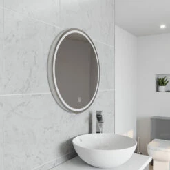 Prestige Vista Circular LED Bathroom Mirror 600mm Diameter -HEATANDPLUMB Sales prestige vista bathroom mirror mir001 2