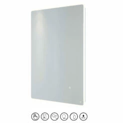 RAK Amethyst Portrait LED Mirror With Switch And Demister Pad 700mm H X 500mm W Illuminated -HEATANDPLUMB Sales rak ceramics amethyst bathroom mirror rakame5001 3