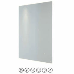 RAK Amethyst Portrait LED Mirror With Switch And Demister Pad 800mm H X 600mm W Illuminated -HEATANDPLUMB Sales rak ceramics amethyst bathroom mirror rakame5002 1 1