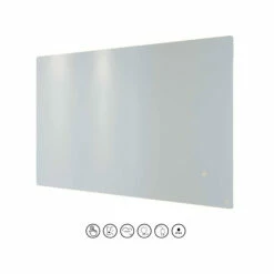 RAK Amethyst Landscape LED Mirror With Switch And Demister Pad 600mm H X 1000mm W Illuminated -HEATANDPLUMB Sales rak ceramics amethyst bathroom mirror rakame5003 4
