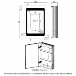 RAK Aphrodite 1-Door Mirrored Bathroom Cabinet 700mm H X 500mm W -HEATANDPLUMB Sales rak ceramics aphrodite bathroom cabinet rakaph5001 2