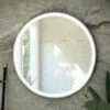 RAK Art Round LED Illuminated Bathroom Mirror With Demister Pad 800mm Diameter - Brushed Nickel -HEATANDPLUMB Sales rak ceramics art bathroom mirror rakartrnbn5002 3