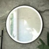 RAK Art Round LED Illuminated Bathroom Mirror With Demister Pad 800mm Diameter - Matt Black -HEATANDPLUMB Sales rak ceramics art bathroom mirror rakartrnmb5002