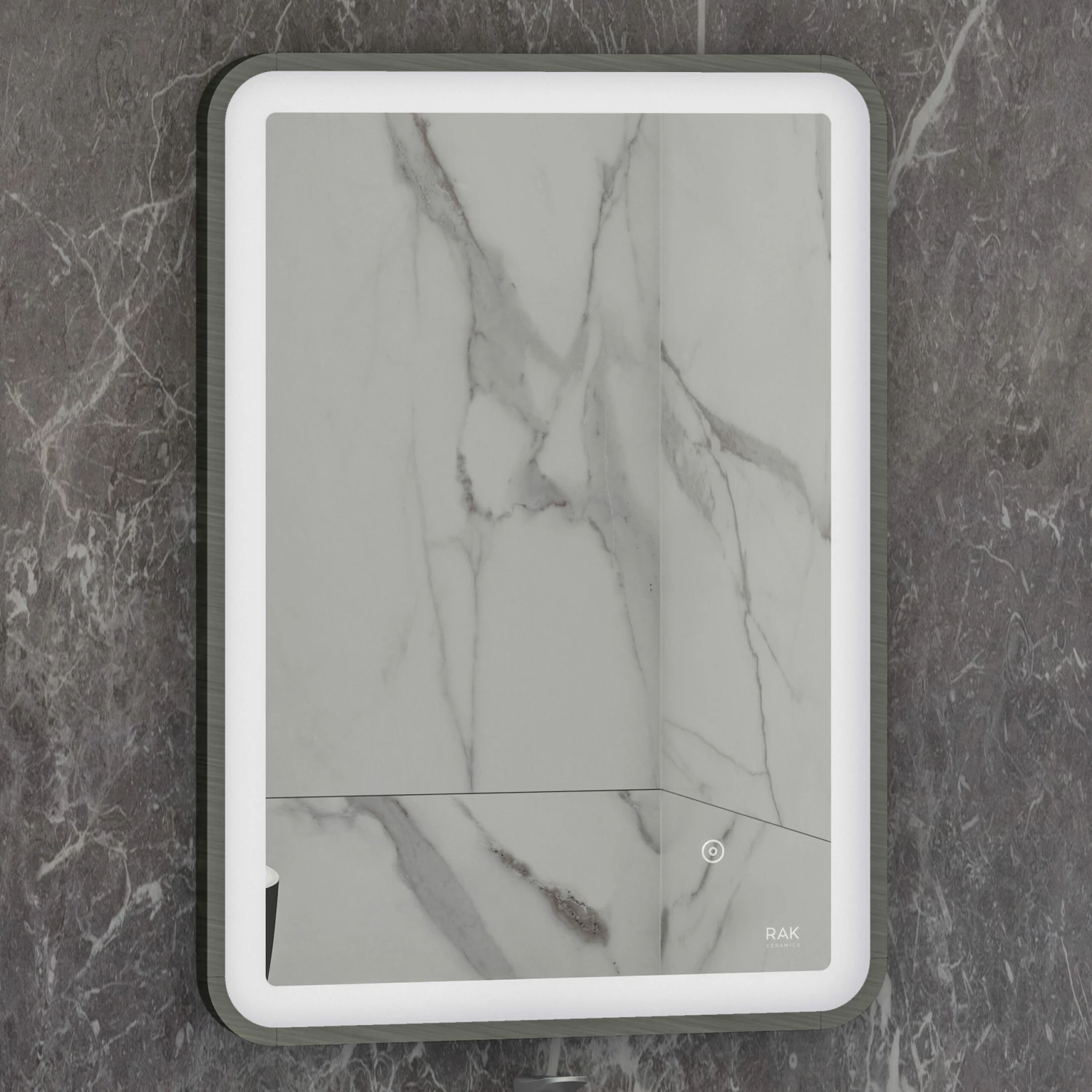 RAK Art Soft LED Illuminated Bathroom Mirror With Demister Pad 800mm H X 600mm W - Brushed Nickel 3 RAK Art Soft LED Illuminated Bathroom Mirror With Demister Pad 800mm H X 600mm W - Brushed Nickel