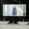 RAK Art Square LED Bathroom Mirror With Demister Pad 600mm H X 1000mm W - Matt Black 2 RAK Art Square LED Bathroom Mirror With Demister Pad 600mm H X 1000mm W - Matt Black -HEATANDPLUMB Sales rak ceramics art bathroom mirror rakartsqmb5003 1