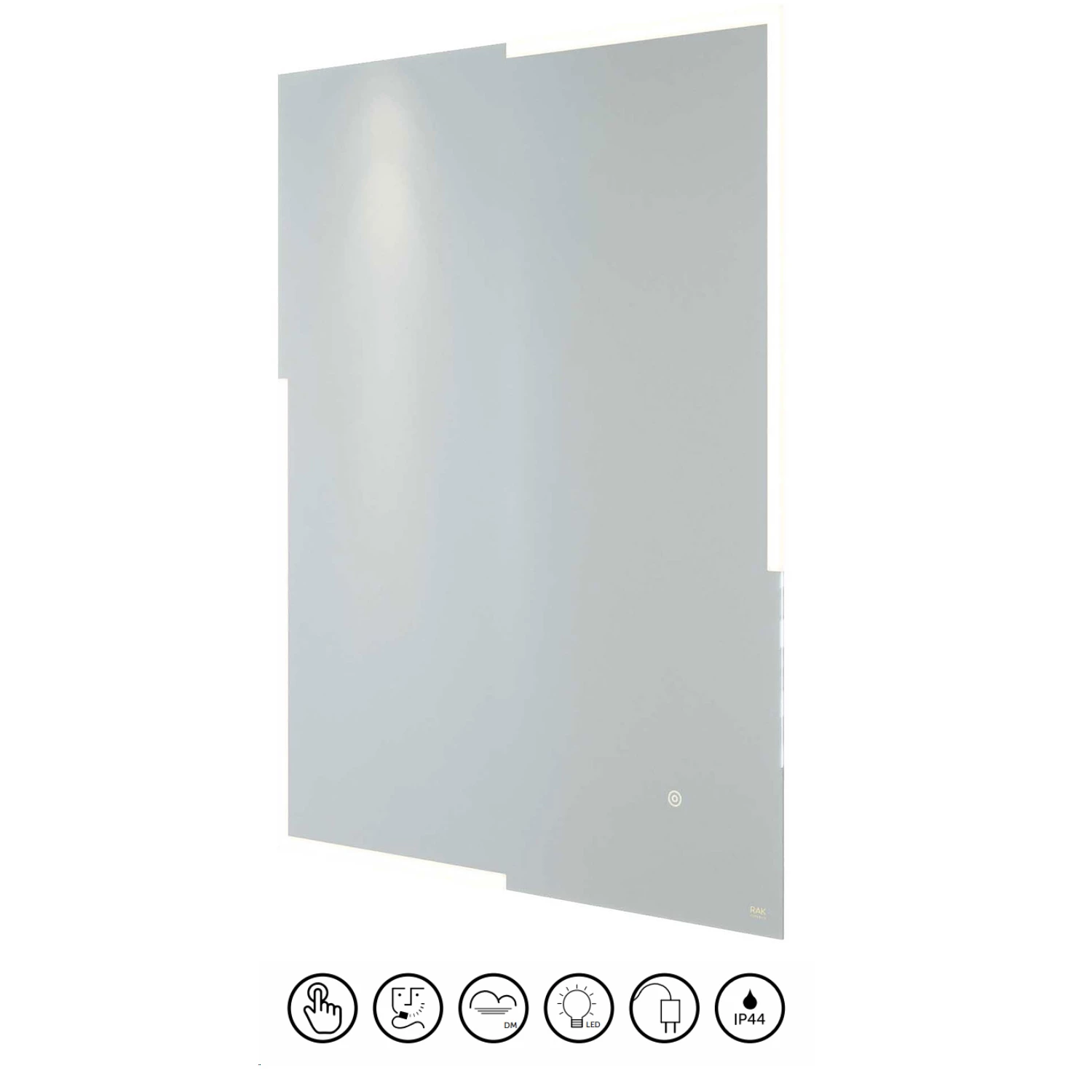 RAK Citrine Portrait LED Mirror With Switch And Demister Pad 800mm H X 600mm W Illuminated 6 RAK Citrine Portrait LED Mirror With Switch And Demister Pad 800mm H X 600mm W Illuminated - Image 4