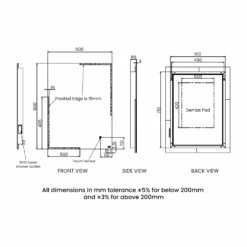 RAK Citrine Portrait LED Mirror With Switch And Demister Pad 800mm H X 600mm W Illuminated 10 RAK Citrine Portrait LED Mirror With Switch And Demister Pad 800mm H X 600mm W Illuminated -HEATANDPLUMB Sales rak ceramics citrine bathroom mirror rakcit5001 1