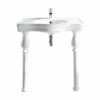 RAK Console Alexandra Basin With Ceramic Legs 850mm Wide - 1 Tap Hole 2 RAK Console Alexandra Basin With Ceramic Legs 850mm Wide - 1 Tap Hole -HEATANDPLUMB Sales rak ceramics console basin consmal1 arcrleg 3
