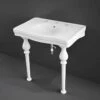 RAK Console Alexandra Basin With Ceramic Legs 850mm Wide - 3 Tap Hole -HEATANDPLUMB Sales rak ceramics console basin consmal3 arcrleg
