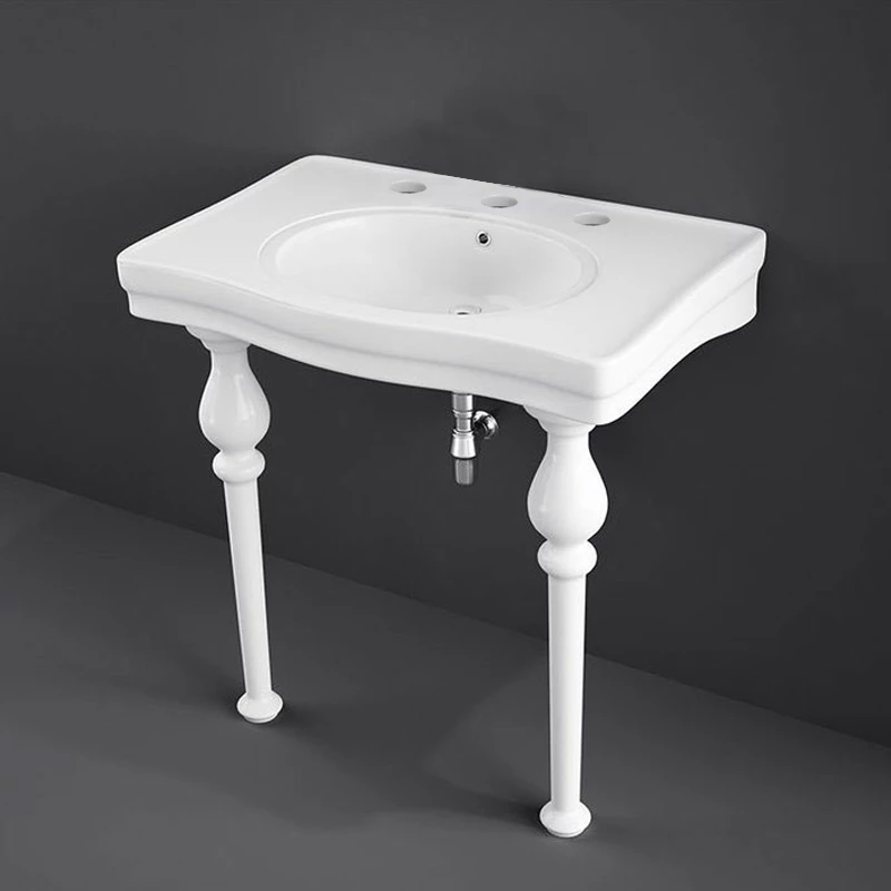 RAK Console Alexandra Basin With Ceramic Legs 850mm Wide - 3 Tap Hole 3 RAK Console Alexandra Basin With Ceramic Legs 850mm Wide - 3 Tap Hole