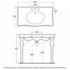 RAK Console Deluxe Basin With Ceramic Legs 1050mm Wide - 3 Tap Hole 1 RAK Console Deluxe Basin With Ceramic Legs 1050mm Wide - 3 Tap Hole -HEATANDPLUMB Sales rak ceramics console basin dc0101awha al0102awha 1 1
