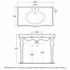 RAK Console Deluxe Basin With Ceramic Legs 1050mm Wide - 2 Tap Hole 2 RAK Console Deluxe Basin With Ceramic Legs 1050mm Wide - 2 Tap Hole -HEATANDPLUMB Sales rak ceramics console basin dc0101awha al0102awha 1