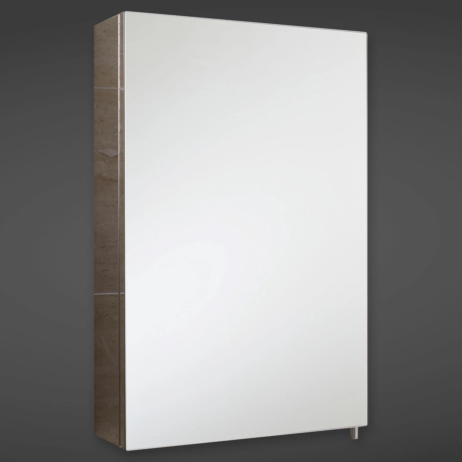 RAK Cube Mirrored Bathroom Cabinet 600mm H X 400mm W - Stainless Steel 4 RAK Cube Mirrored Bathroom Cabinet 600mm H X 400mm W - Stainless Steel - Image 2