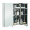 RAK Delta Mirrored Bathroom Cabinet 600mm H X 670mm W - Stainless Steel -HEATANDPLUMB Sales rak ceramics delta bathroom cabinet 12sl801 2